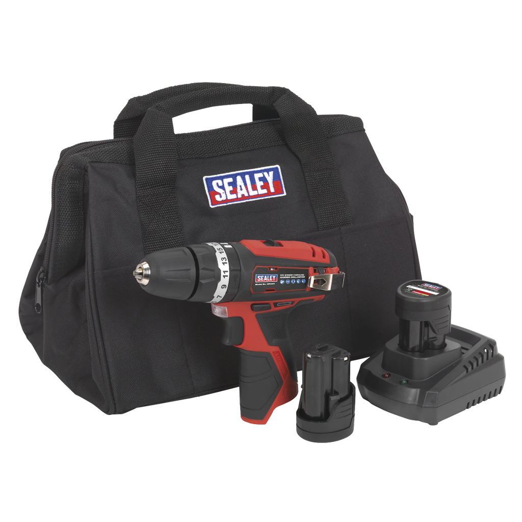 SV12 Series 10mm Cordless Combi Drill Kit 12V 2Ah - 2 Batteries CP1201KIT