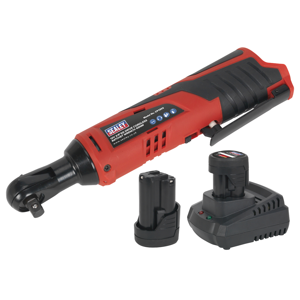 SV12 Series 3/8"Sq Drive Cordless Ratchet Wrench Kit 12V 2Ah - 2 Batteries CP1202KIT