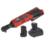 SV12 Series 3/8"Sq Drive Cordless Ratchet Wrench Kit 12V 2Ah - 2 Batteries CP1202KIT