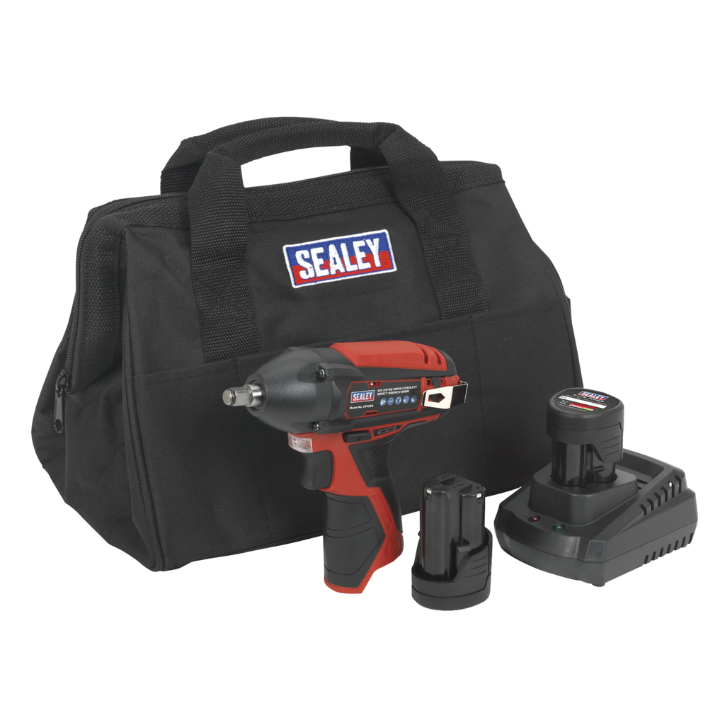 SV12 Series 3/8"Sq Drive Cordless Impact Wrench Kit 12V 2Ah - 2 Batteries CP1204KIT