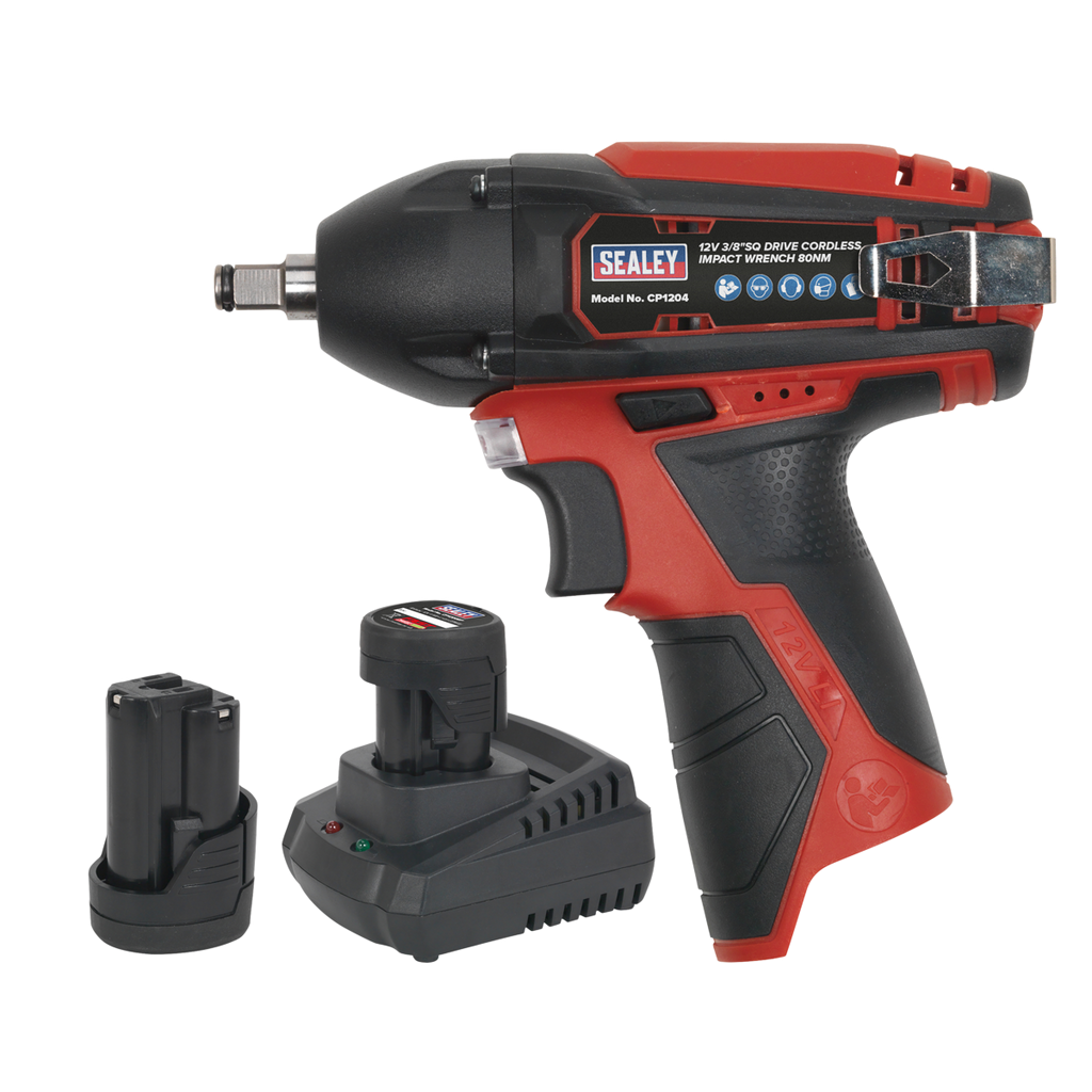 SV12 Series 3/8"Sq Drive Cordless Impact Wrench Kit 12V 2Ah - 2 Batteries CP1204KIT