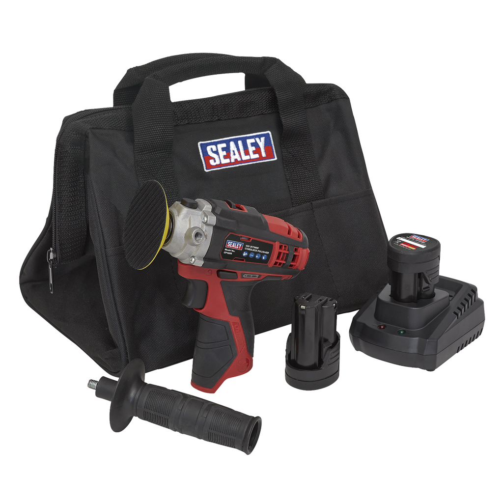 SV12 Series 71mm Cordless Polisher Kit 12V 2Ah - 2 Batteries CP1205KIT