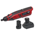SV12 Series Cordless Multipurpose Rotary Tool & Engraver Kit 49pc 12V 2Ah - 2 Batteries CP1207KIT