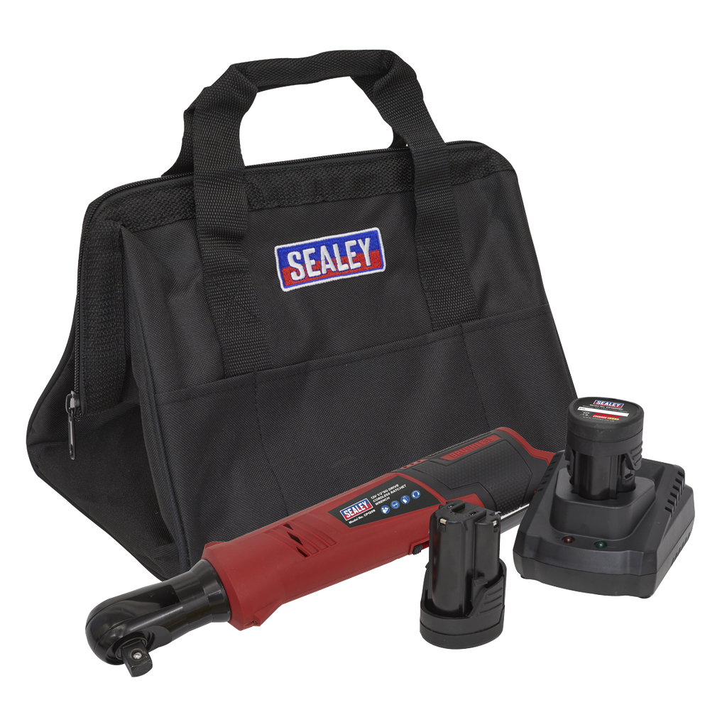 SV12 Series 1/2"Sq Drive Cordless Ratchet Wrench Kit 12V 2Ah - 2 Batteries CP1209KIT