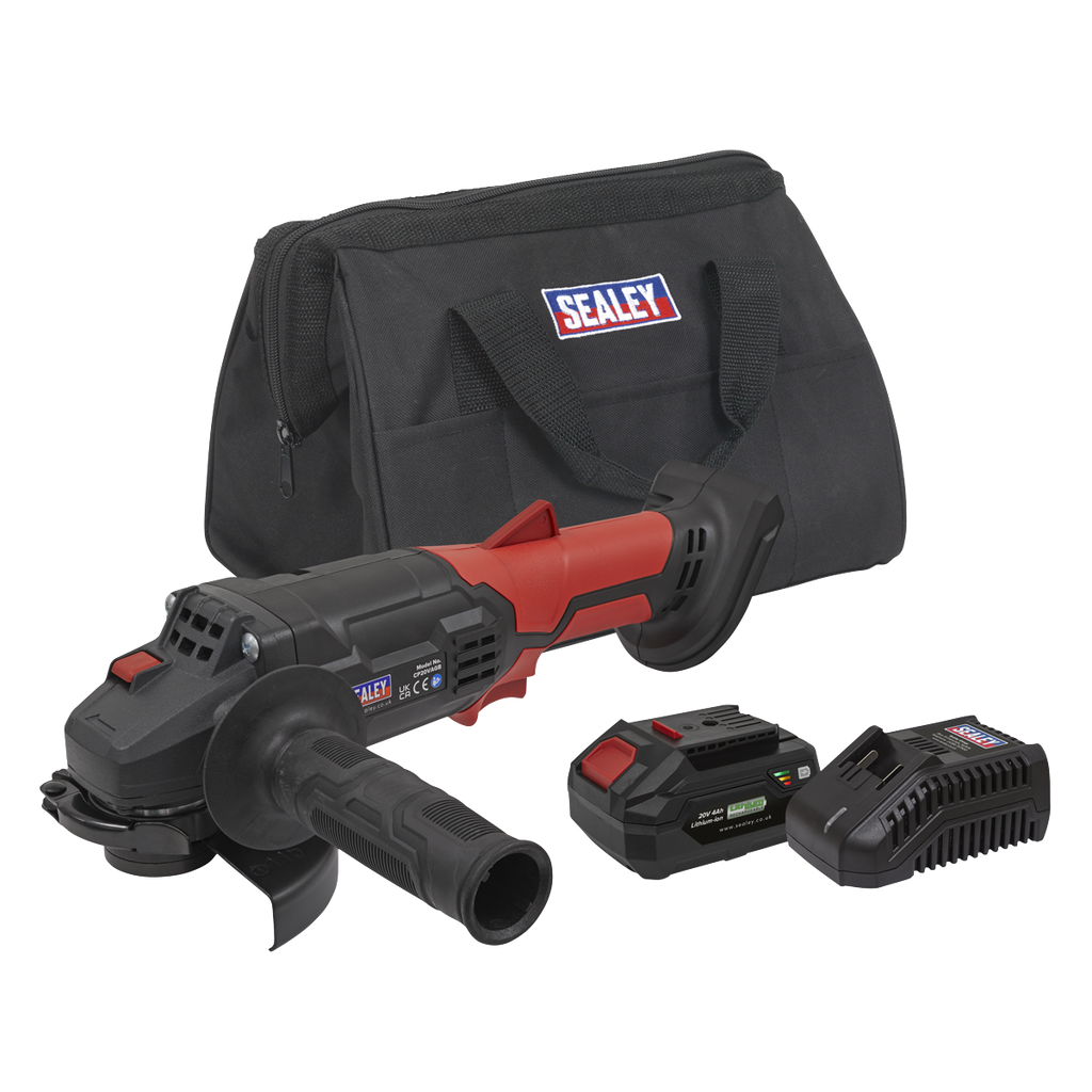 SV20 Series 115mm Cordless Angle Grinder Kit 20V 4Ah CP20VAGBKIT1