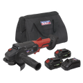 SV20 Series 115mm Cordless Angle Grinder Kit 20V 4Ah - 2 Batteries CP20VAGBKIT