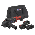 SV20 Series 115mm Cordless Angle Grinder Kit 20V 4Ah - 2 Batteries CP20VAGBKIT