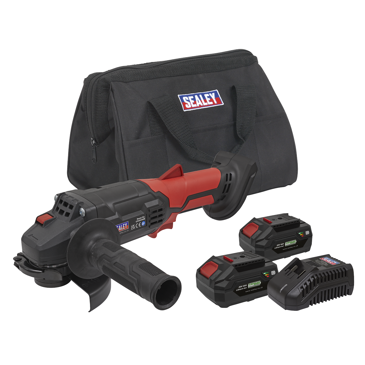 SV20 Series 115mm Cordless Angle Grinder Kit 20V 4Ah - 2 Batteries CP20VAGBKIT