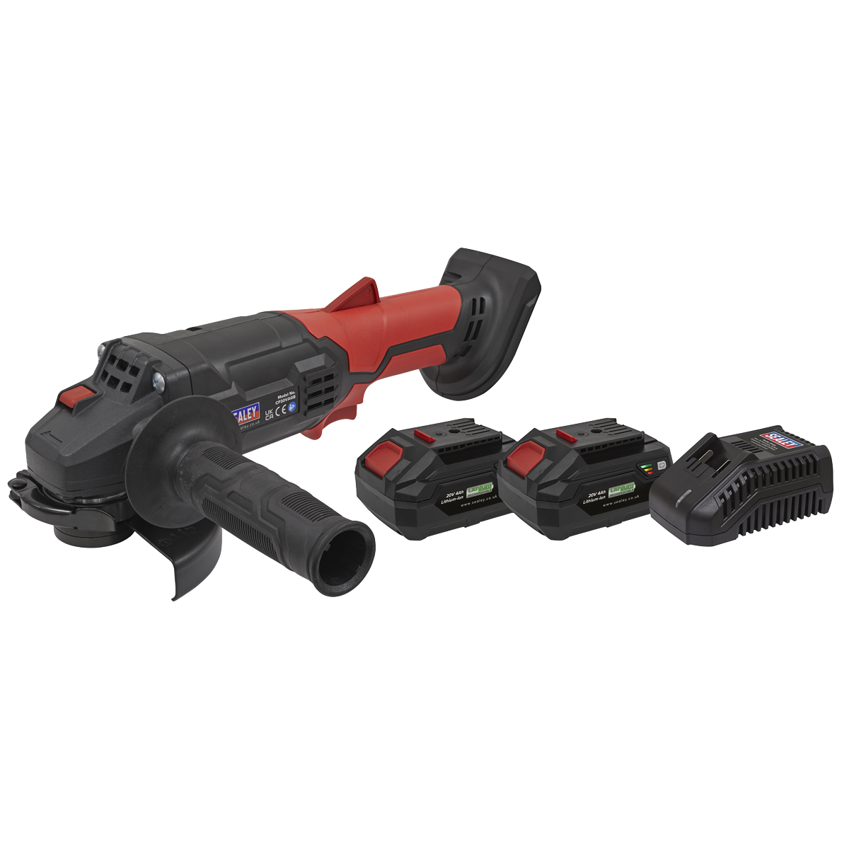 SV20 Series 115mm Cordless Angle Grinder Kit 20V 4Ah - 2 Batteries CP20VAGBKIT