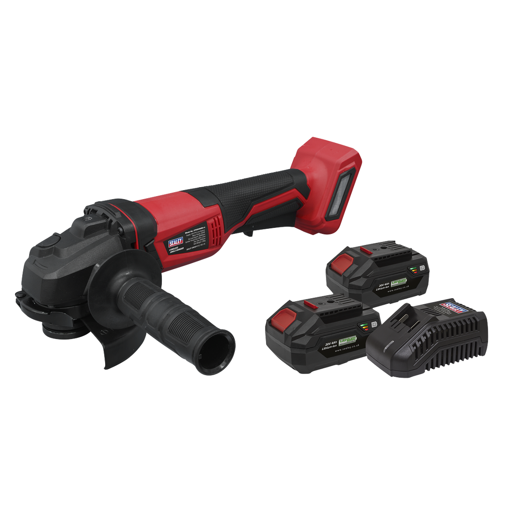 SV20 Series 115mm Cordless Angle Grinder Kit 20V 4Ah - 2 Batteries CP20VAGBKIT