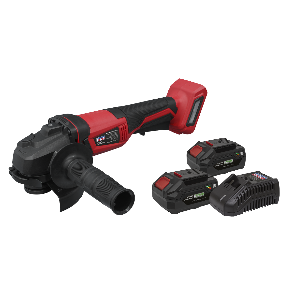 SV20 Series 115mm Cordless Angle Grinder Kit 20V 4Ah - 2 Batteries CP20VAGBKIT