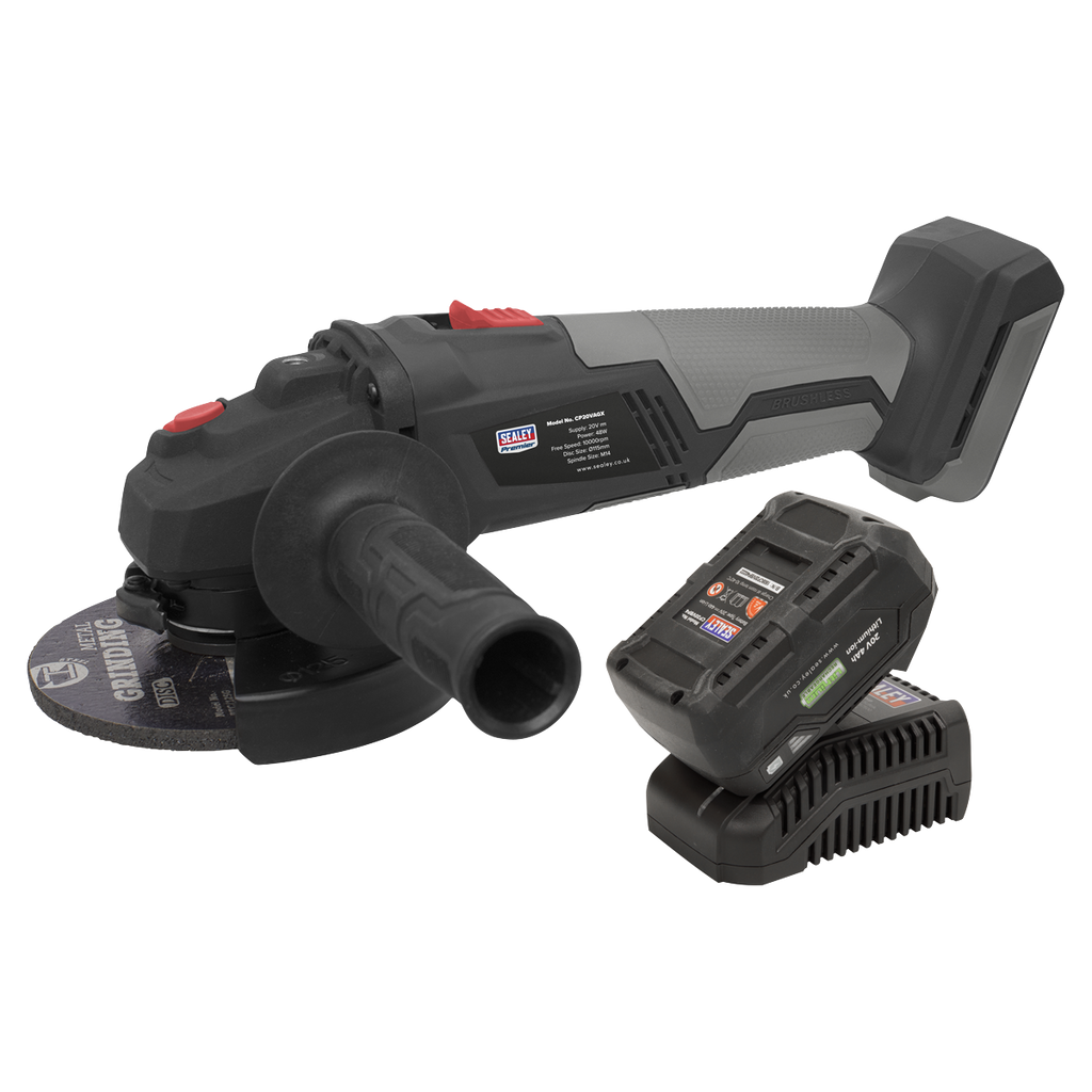 SV20 Series 115mm Brushless Cordless Angle Grinder Kit 20V 4Ah CP20VAGXKIT1