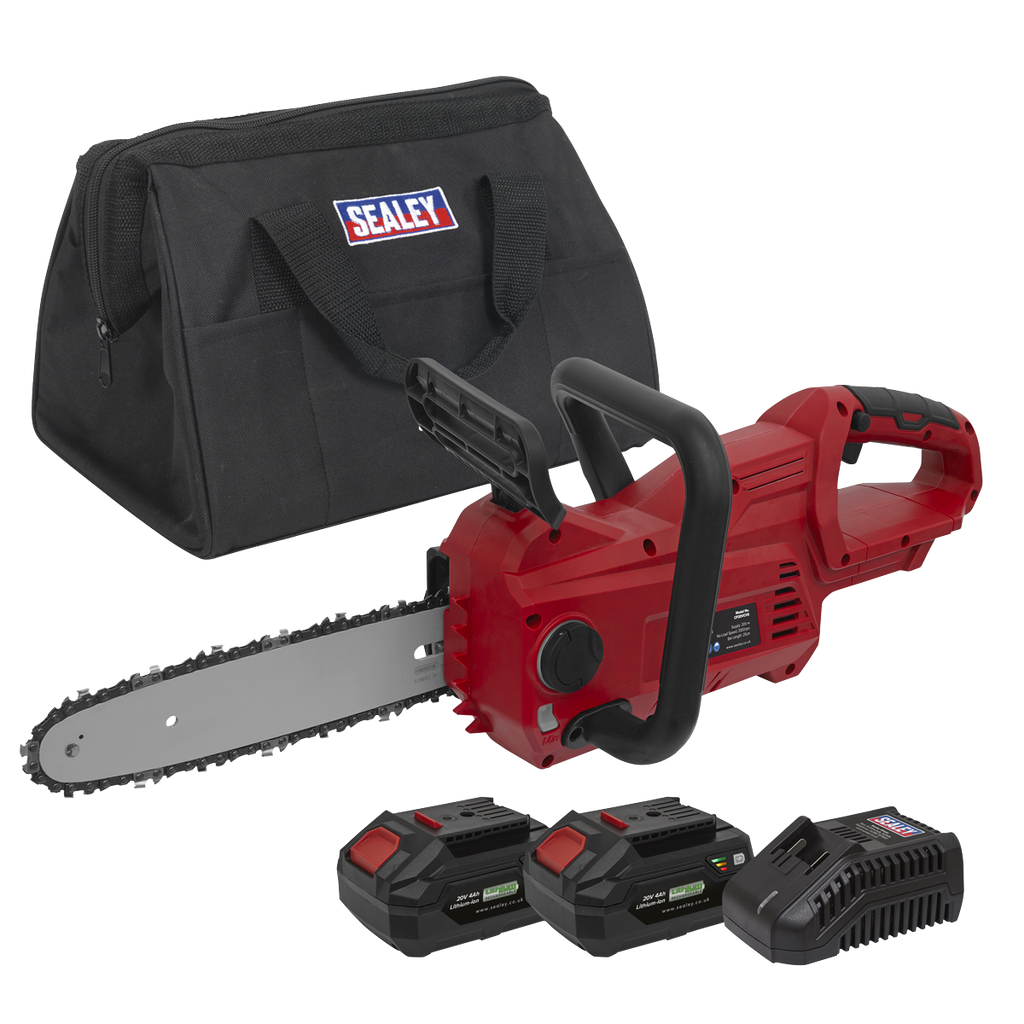 SV20 Series 25cm Cordless Chainsaw Kit 20V 4Ah - 2 Batteries CP20VCHSKIT