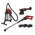 3 x SV20 Series Cordless Power Tool Car Valeting Kit 20V - 2 Batteries CP20VCOMBO10