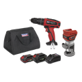 2 x SV20 Series Cordless Power Tool Kit 20V - 2 Batteries CP20VCOMBO12