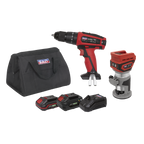 2 x SV20 Series Cordless Power Tool Kit 20V - 2 Batteries CP20VCOMBO12