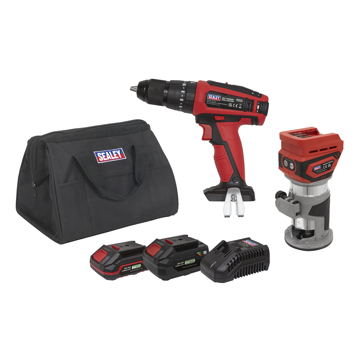 2 x SV20 Series Cordless Power Tool Kit 20V - 2 Batteries CP20VCOMBO12
