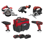 5 x SV20 Series Cordless Power Tool Kit 20V - 2 Batteries CP20VCOMBO13