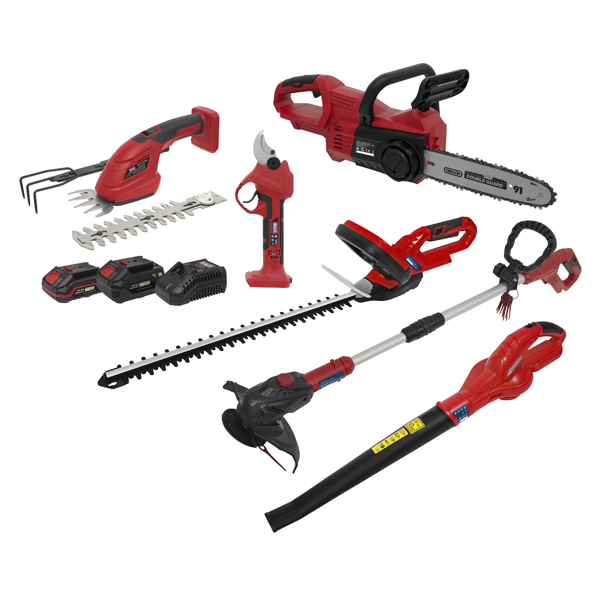 6 x SV20 Series Cordless Garden Power Tool Kit 20V - 2 Batteries CP20VCOMBO15