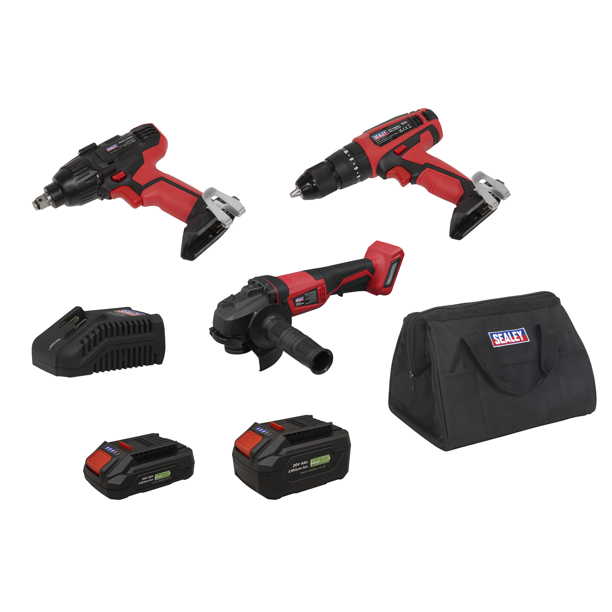 3 x SV20 Series Cordless Power Tool Kit 20V Euro Plug - 2 Batteries CP20VCOMBO1EU