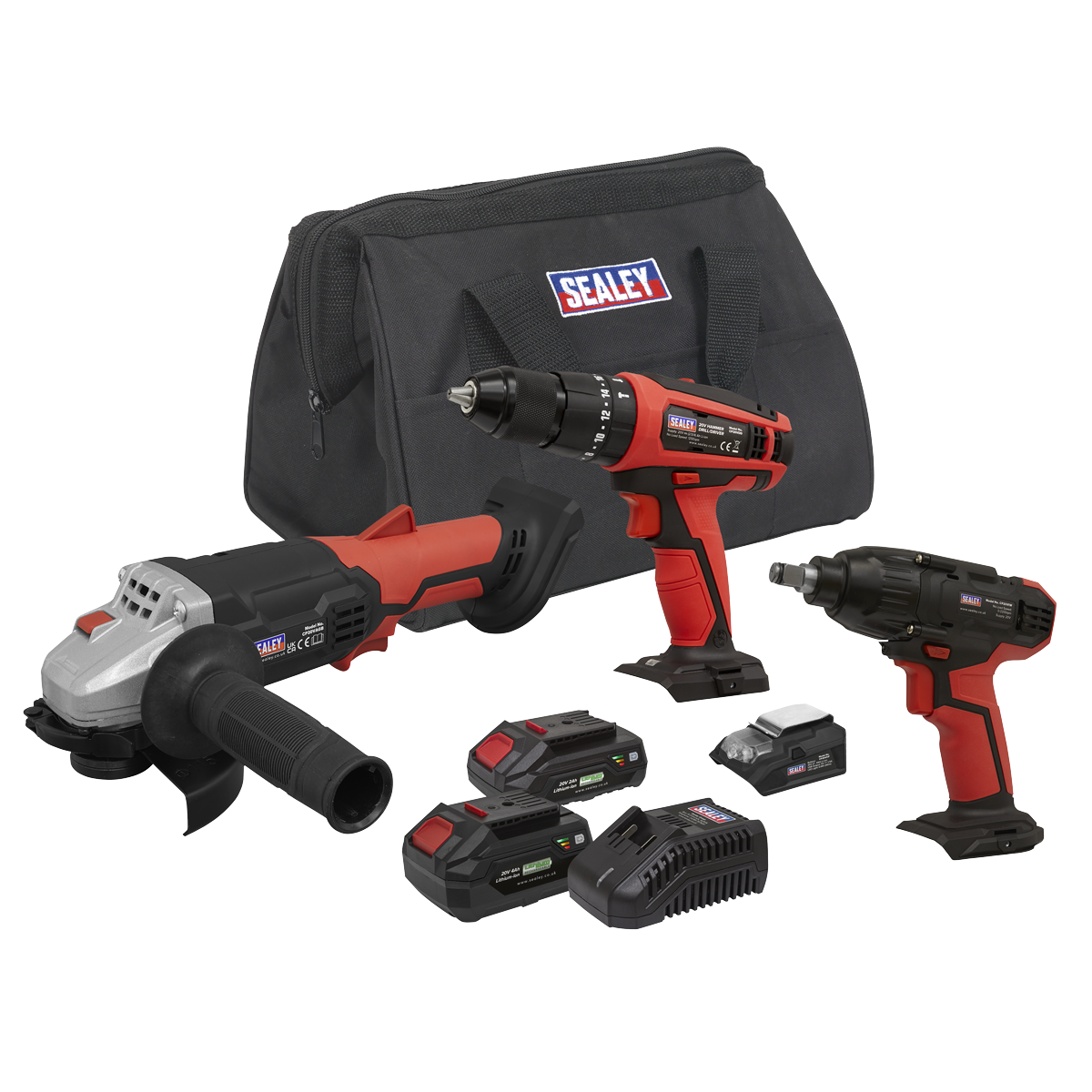3 x SV20 Series Cordless Power Tool Kit 20V - 2 Batteries CP20VCOMBO1
