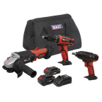 3 x SV20 Series Cordless Power Tool Kit 20V - 2 Batteries CP20VCOMBO1