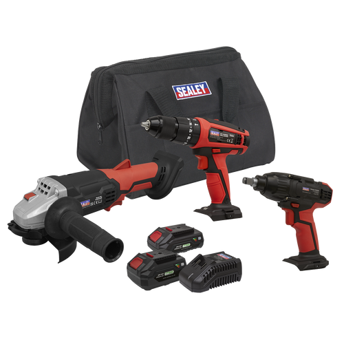 3 x SV20 Series Cordless Power Tool Kit 20V - 2 Batteries CP20VCOMBO1
