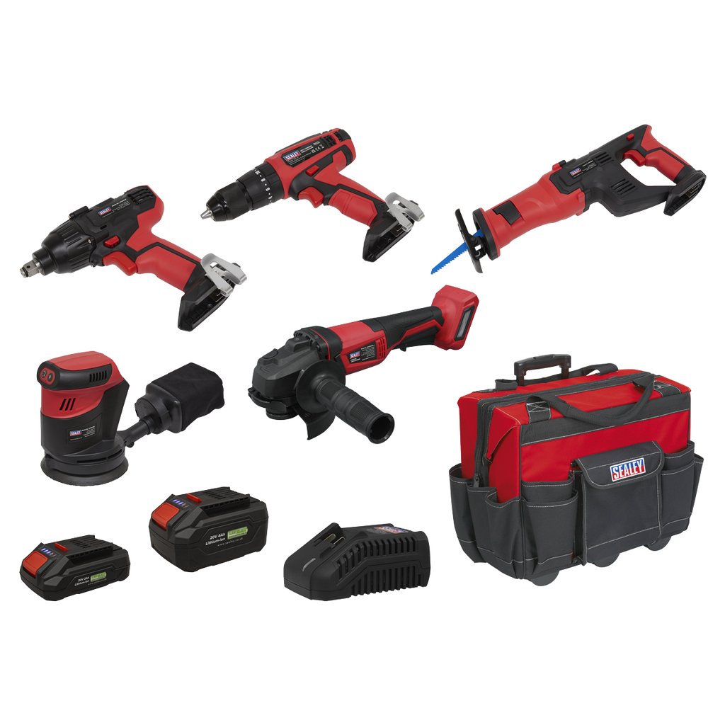 5 x SV20 Series Cordless Power Tool Kit 20V Euro Plug - 2 Batteries CP20VCOMBO2EU