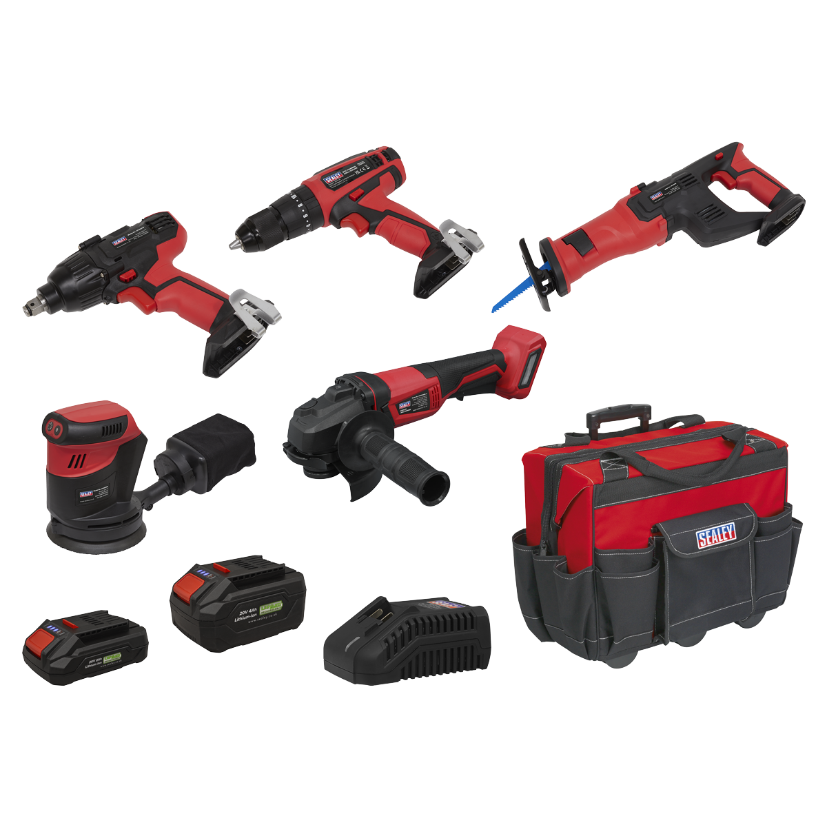 5 x SV20 Series Cordless Power Tool Kit 20V Euro Plug - 2 Batteries CP20VCOMBO2EU