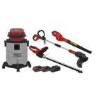 4 x SV20 Series Cordless Garden Power Tool Kit 20V - 2 Batteries CP20VCOMBO3