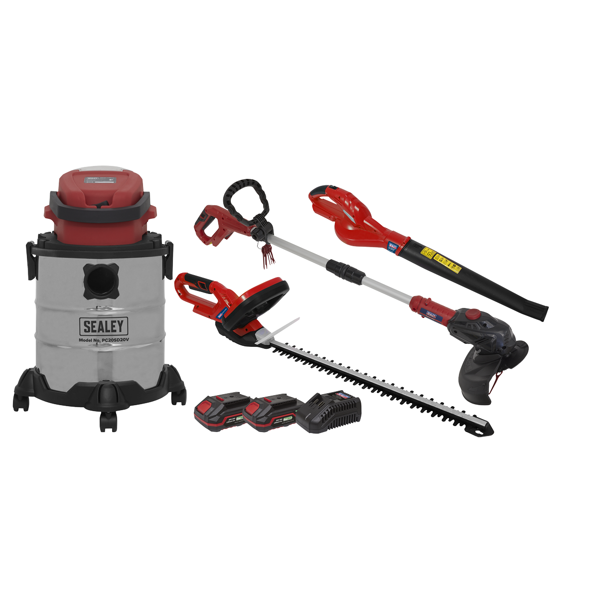 4 x SV20 Series Cordless Garden Power Tool Kit 20V - 2 Batteries CP20VCOMBO3