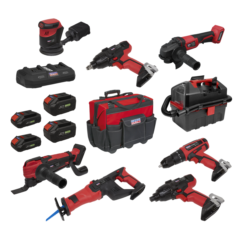 8 x SV20 Series Cordless Power Tool Kit 20V - 4 Batteries CP20VCOMBO4