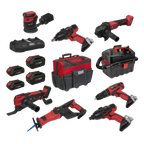 8 x SV20 Series Cordless Power Tool Kit 20V - 4 Batteries CP20VCOMBO4
