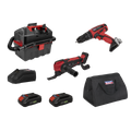 3 x SV20 Series Cordless Power Tool Vac Kit 20V Euro Plug - 2 Batteries CP20VCOMBO5EU