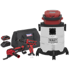 3 x SV20 Series Cordless Power Tool Vac Kit 20V - 2 Batteries CP20VCOMBO5