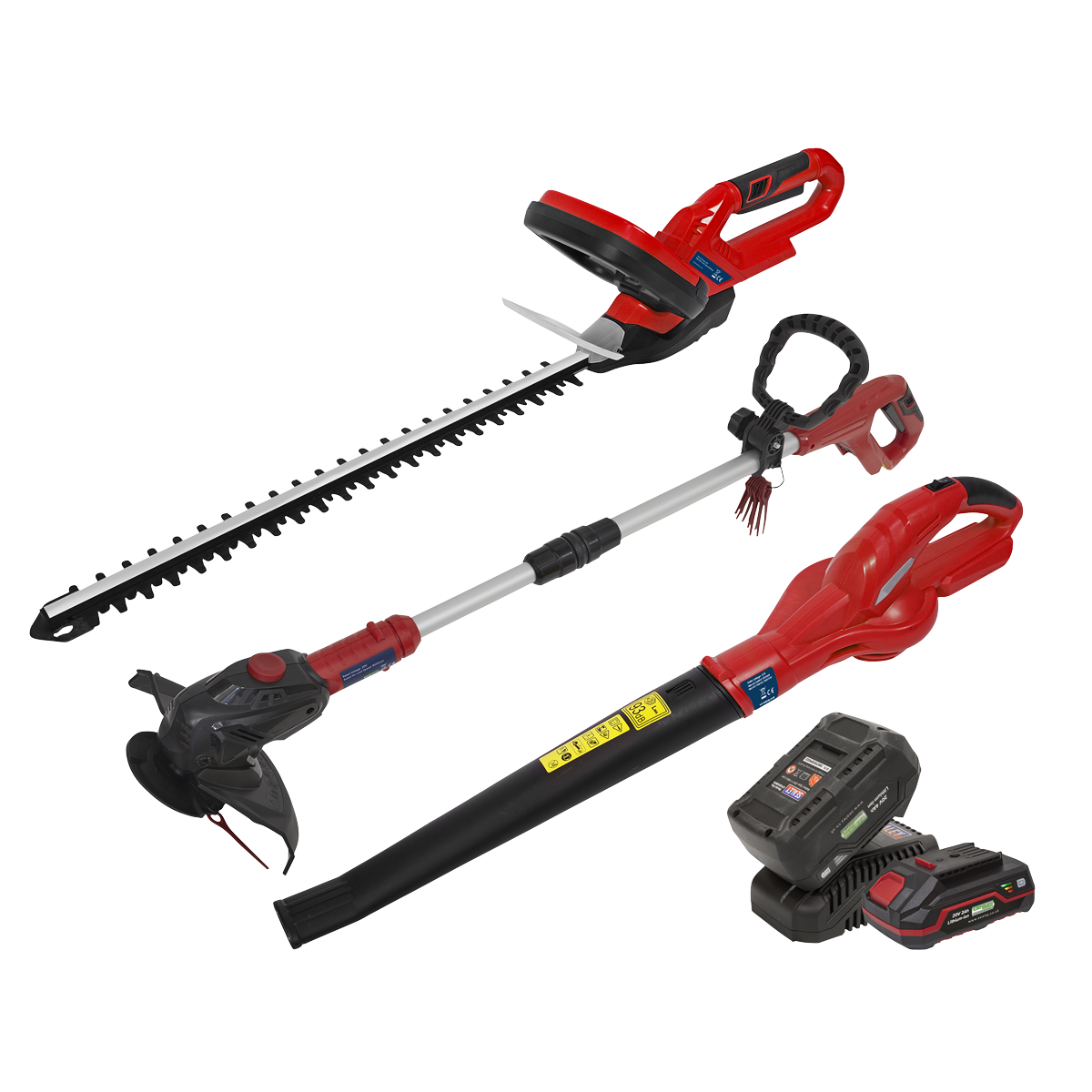 3 x SV20 Series Cordless Garden Power Tool Kit 20V - 2 Batteries CP20VCOMBO6