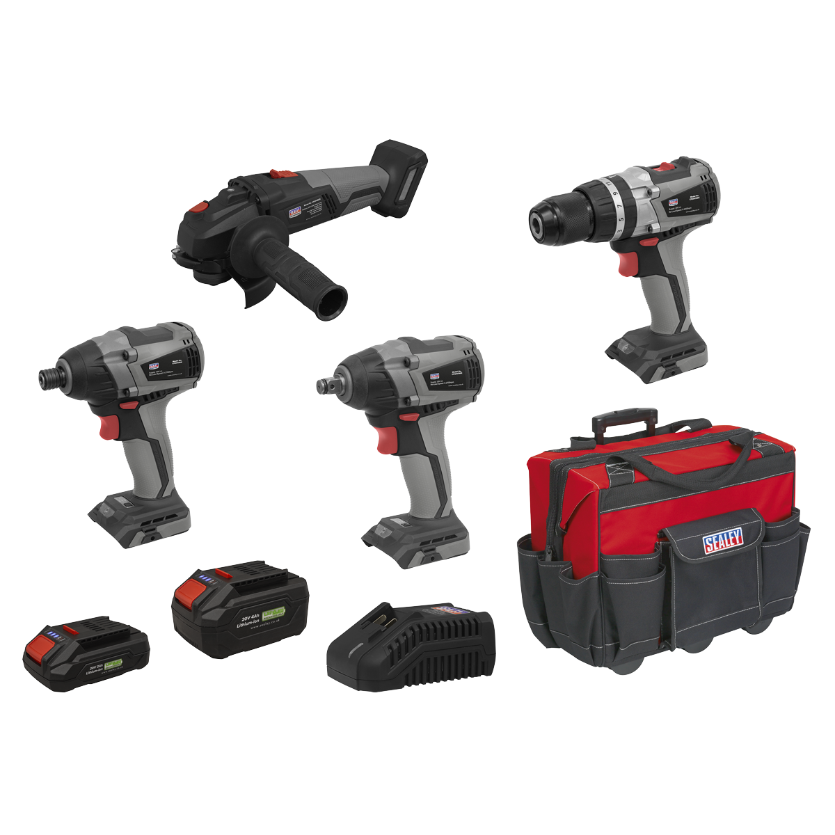 4 x SV20 Series Cordless Brushless Power Tool Kit 20V - 2 Batteries CP20VCOMBOX1