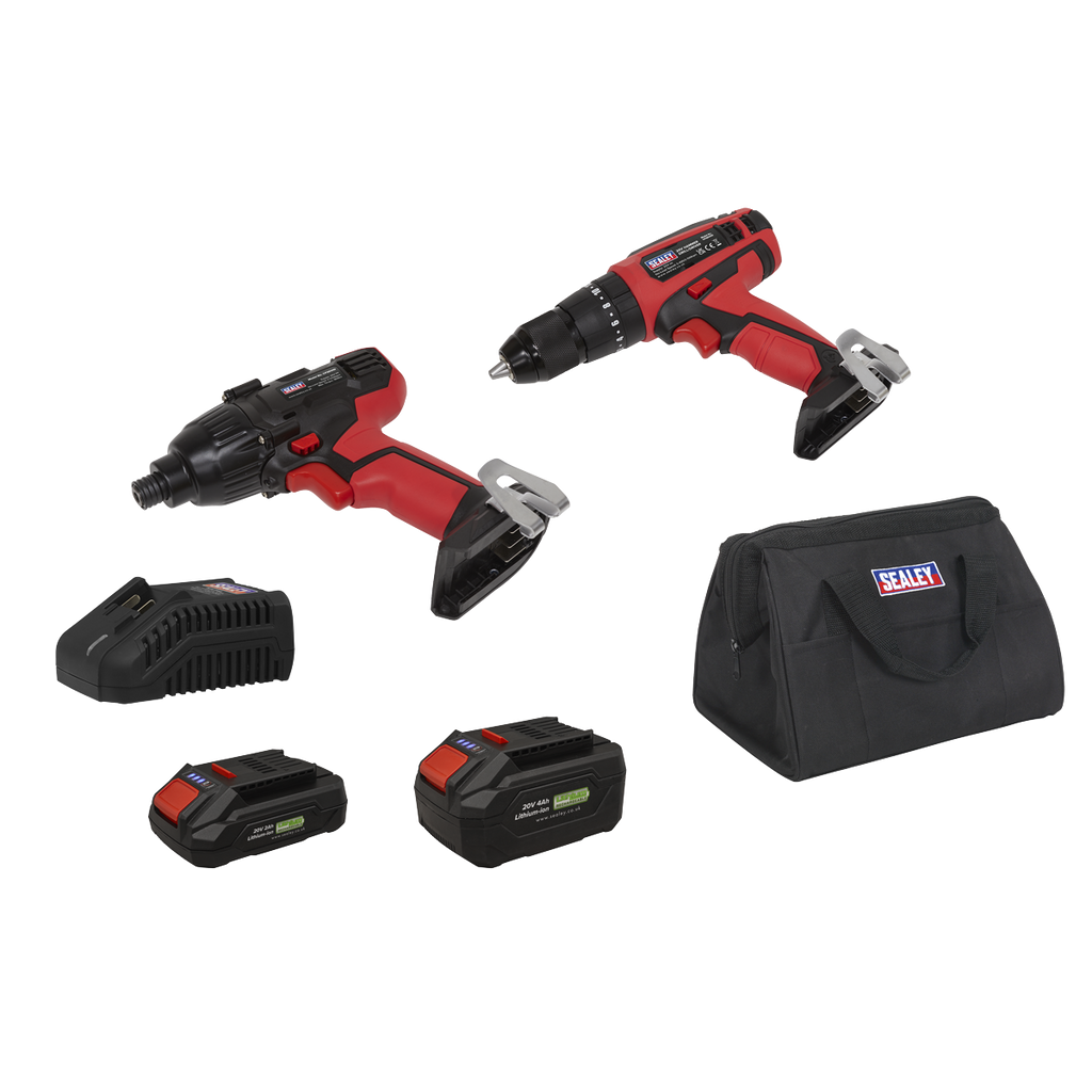 2 x SV20 Series Cordless Power Tool Kit 20V Euro Plug - 2 Batteries CP20VDDCOMBOEU
