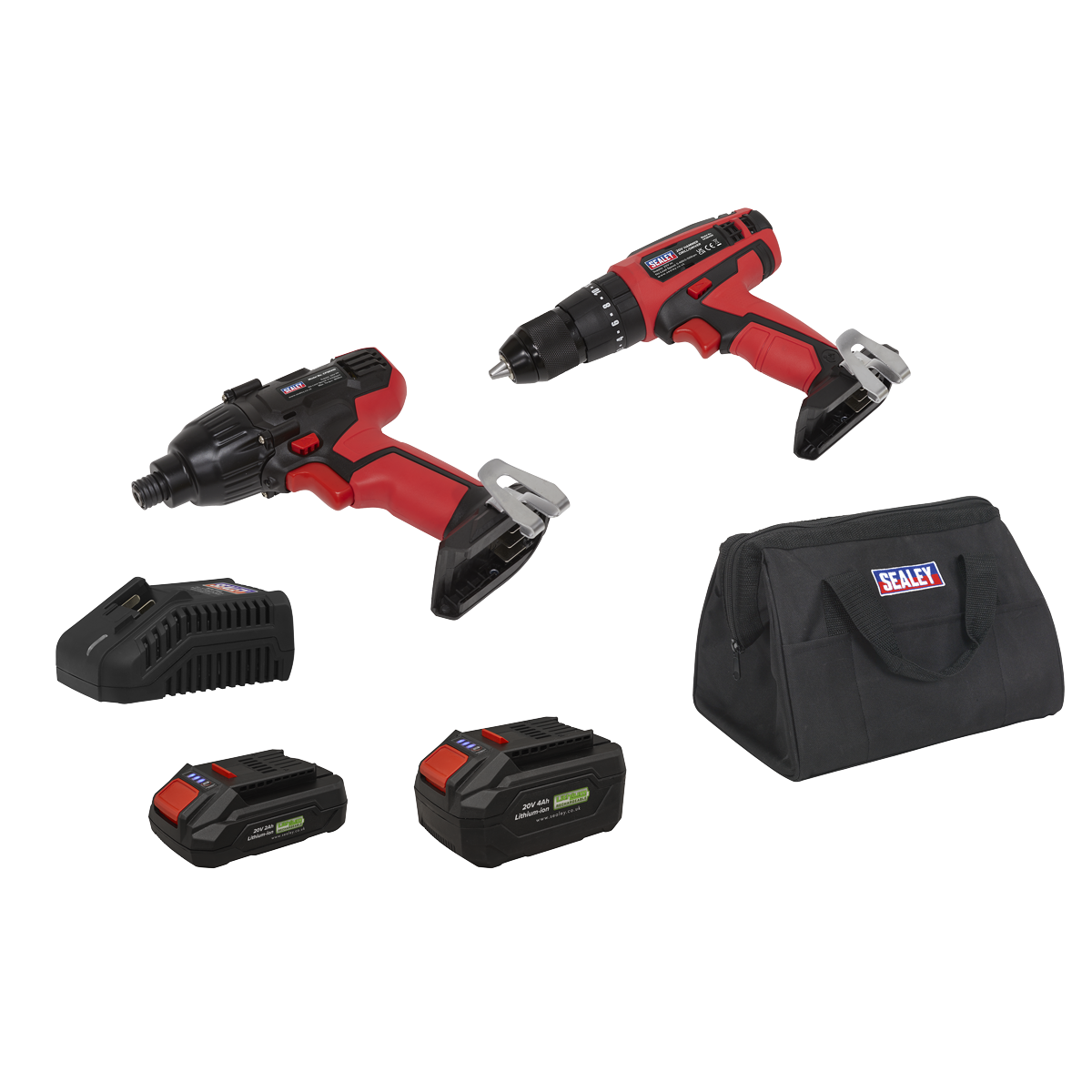 2 x SV20 Series Cordless Power Tool Kit 20V Euro Plug - 2 Batteries CP20VDDCOMBOEU