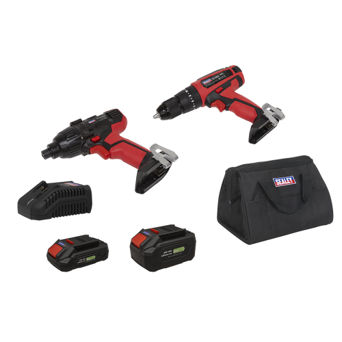2 x SV20 Series Cordless Power Tool Kit 20V Euro Plug - 2 Batteries CP20VDDCOMBOEU