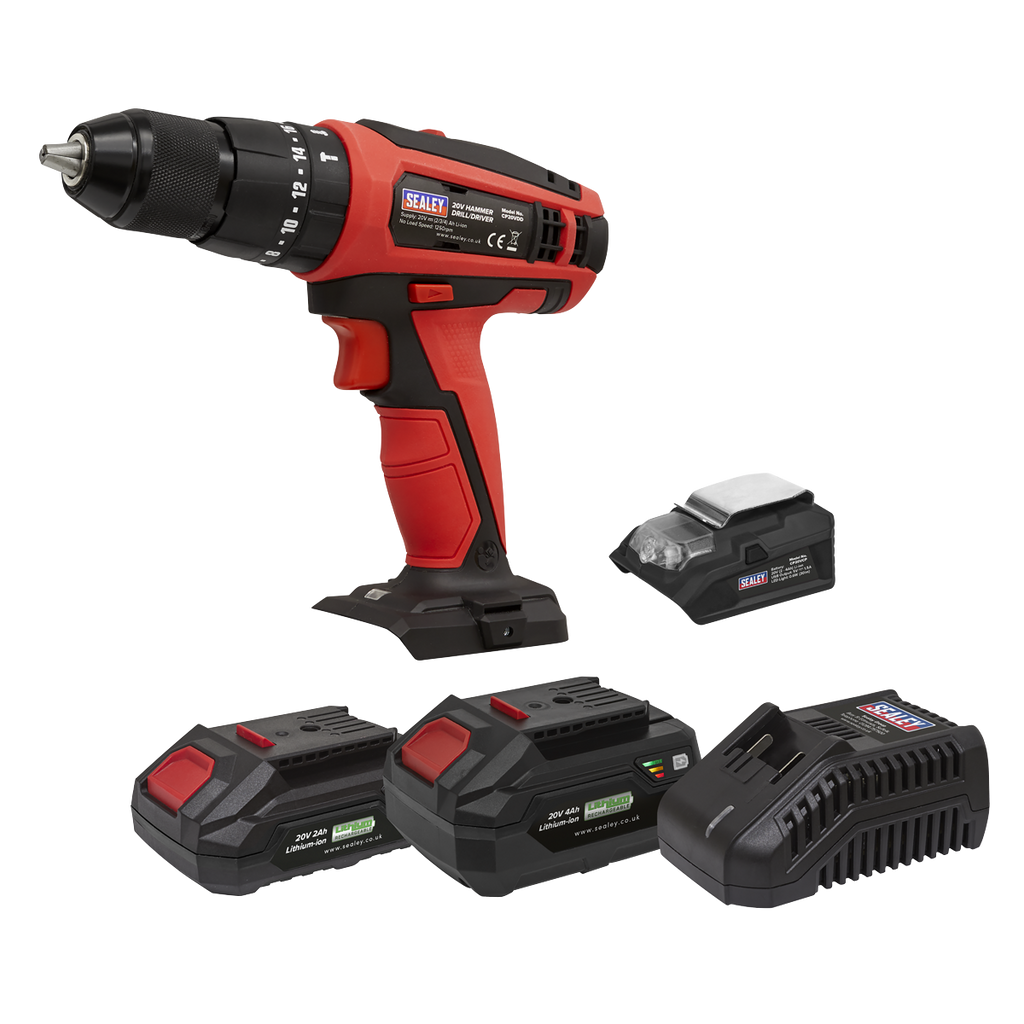 SV20 Series 13mm Cordless Combi Drill Kit 20V - 2 Batteries CP20VDDKIT