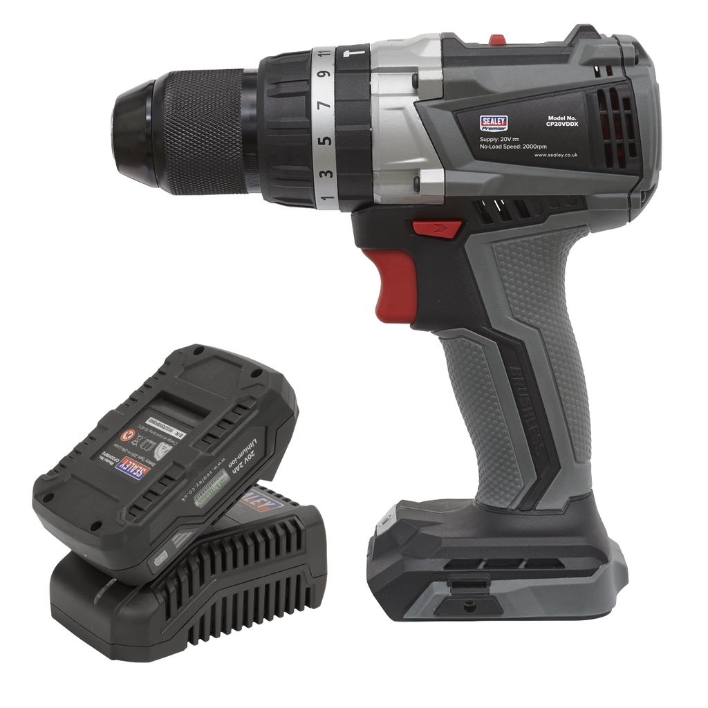 SV20 Series 13mm Brushless Cordless Combi Drill Kit 20V 2Ah CP20VDDXKIT1
