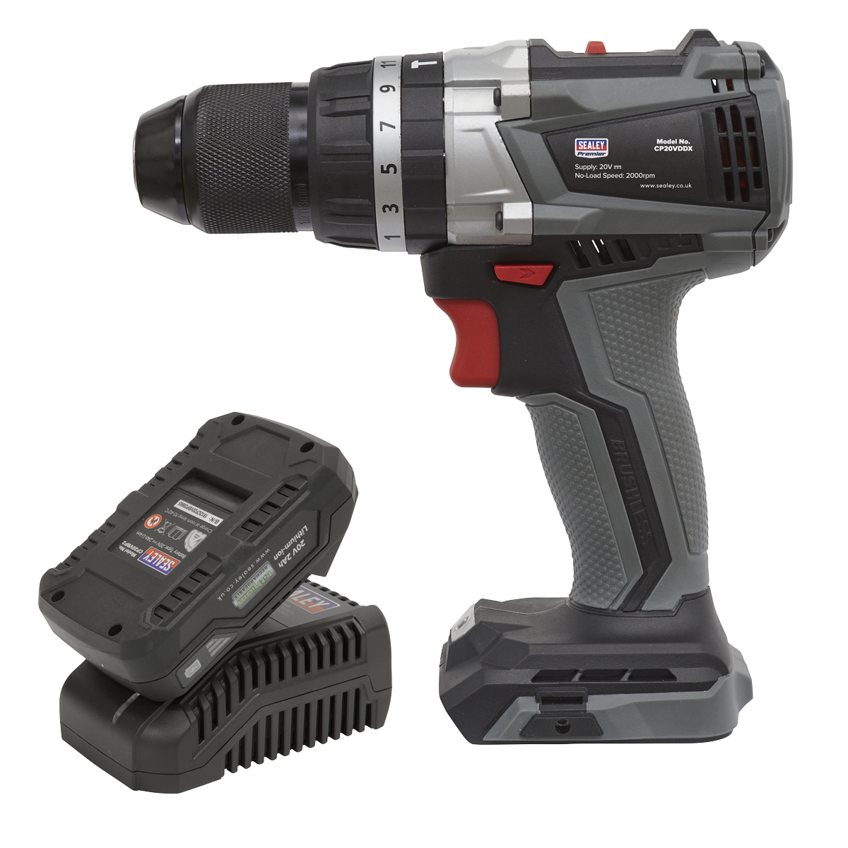 SV20 Series 13mm Brushless Cordless Combi Drill Kit 20V 2Ah CP20VDDXKIT1