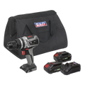 SV20 Series 13mm Brushless Cordless Combi Drill Kit 20V - 2 Batteries & Euro Plug CP20VDDXKITEU