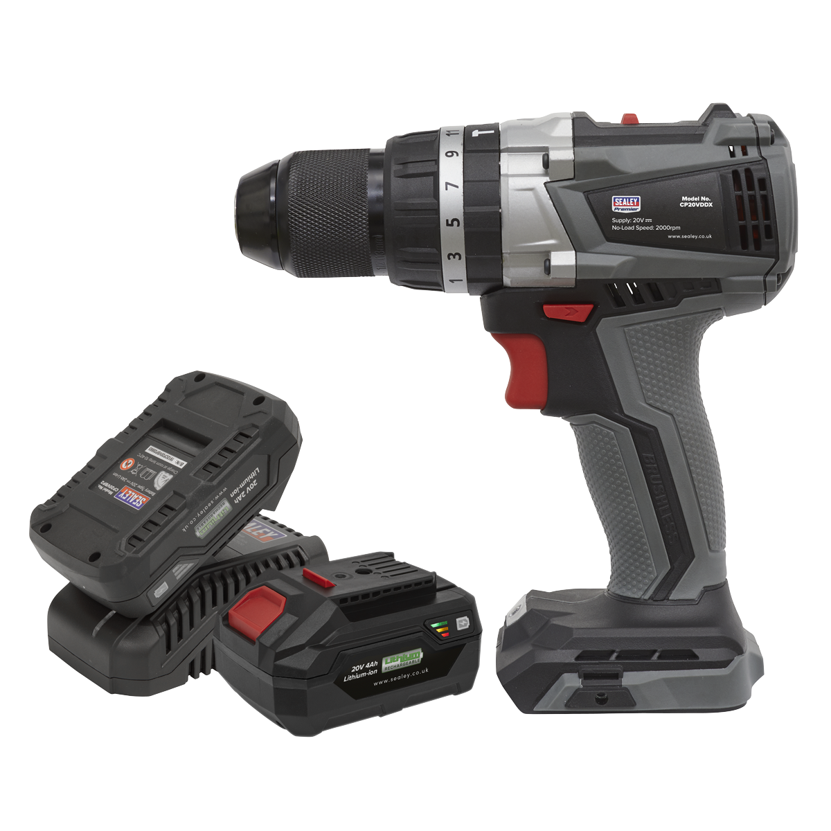SV20 Series 13mm Brushless Cordless Combi Drill Kit 20V - 2 Batteries CP20VDDXKIT