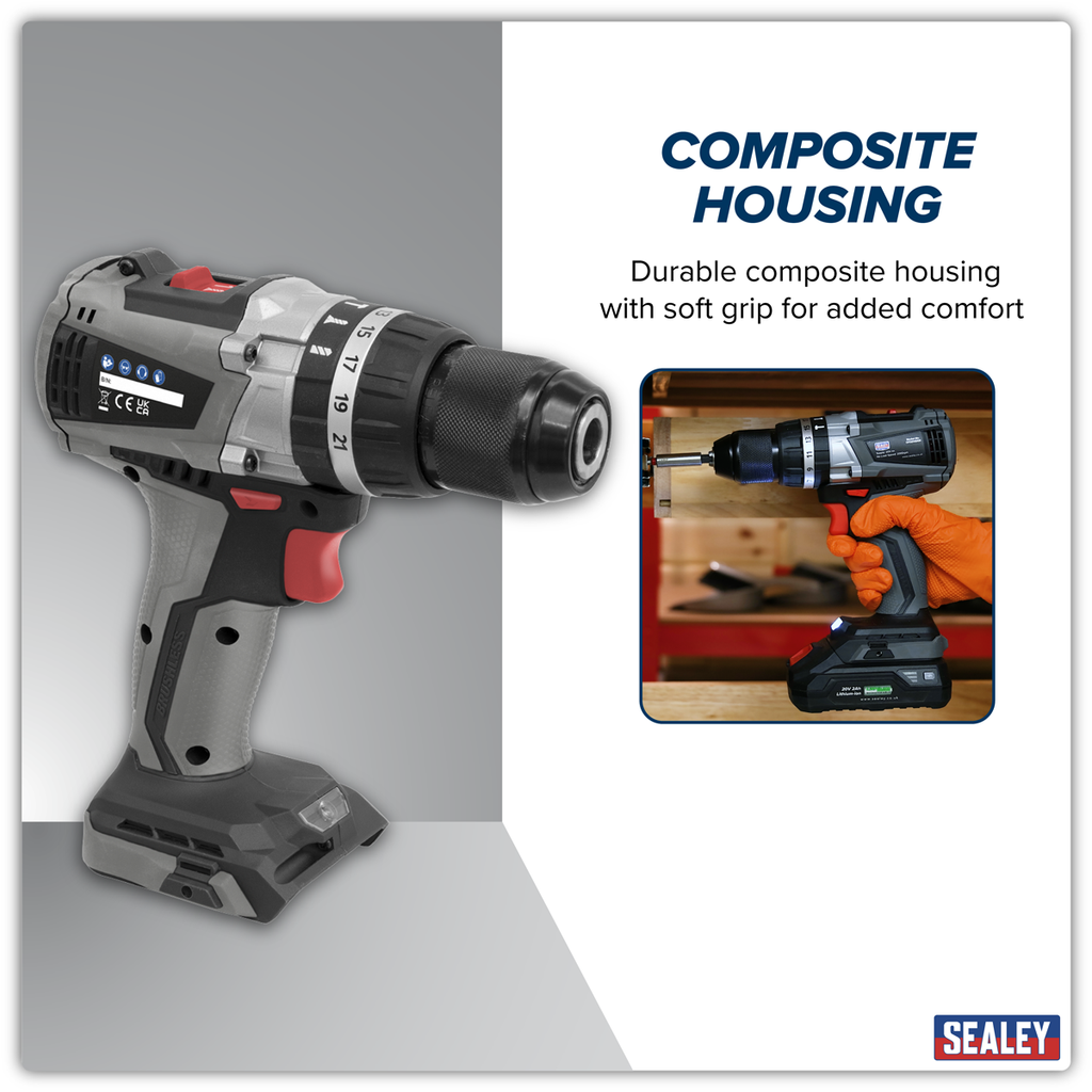 SV20 Series 13mm Brushless Cordless Combi Drill 20V - Body Only CP20VDDX