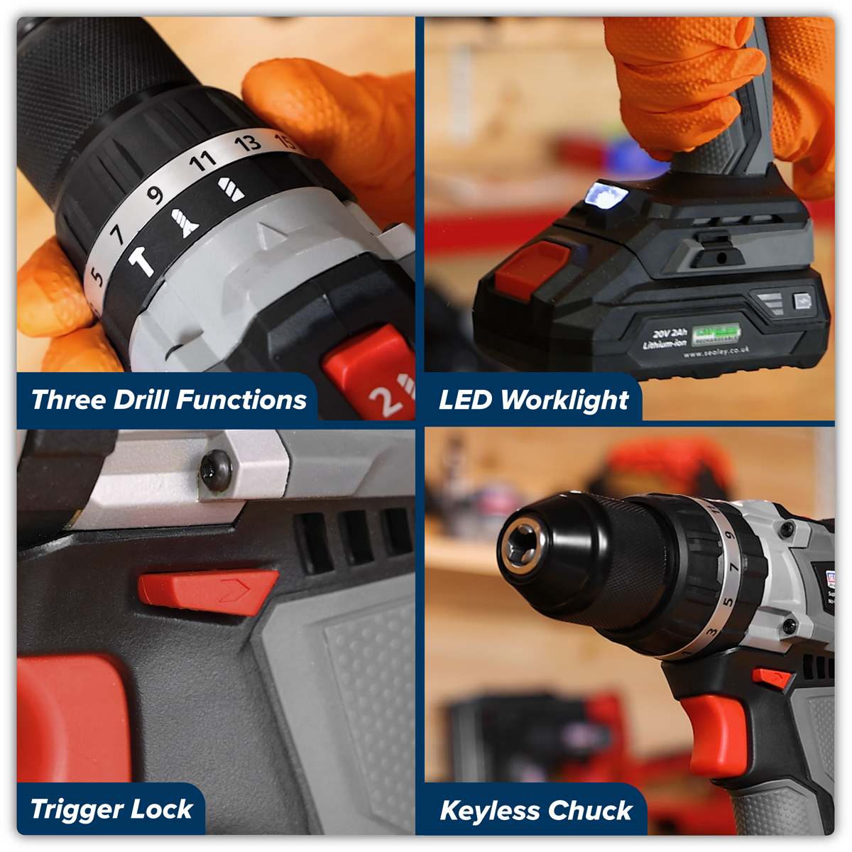 SV20 Series 13mm Brushless Cordless Combi Drill 20V - Body Only CP20VDDX