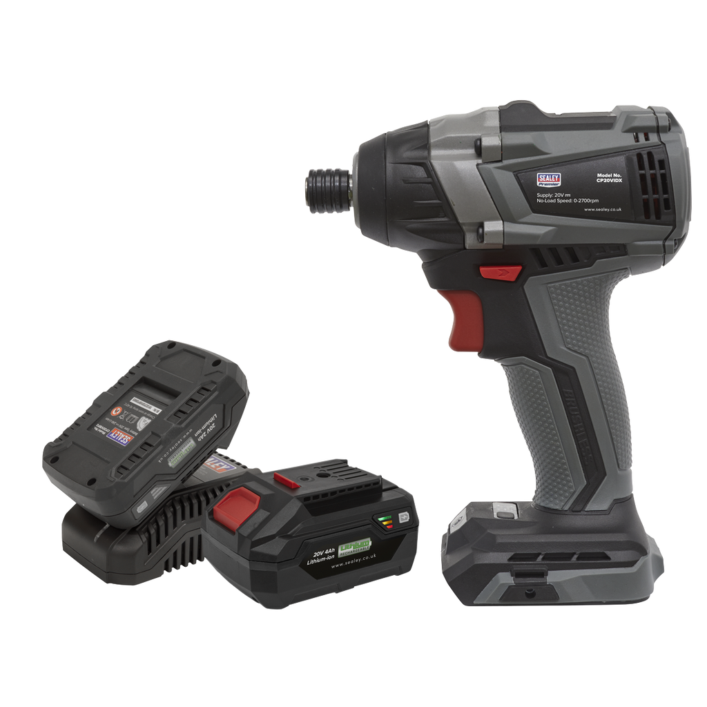 SV20 Series 1/4"Hex Brushless Cordless Impact Driver Kit 20V - 2 Batteries CP20VIDXKIT