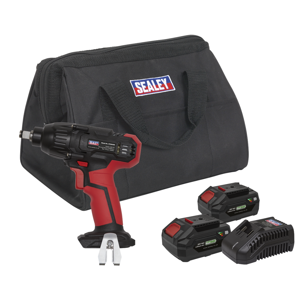 SV20 Series 1/2"Sq Drive Impact Wrench Kit 20V 4Ah - 2 Batteries CP20VIWKIT