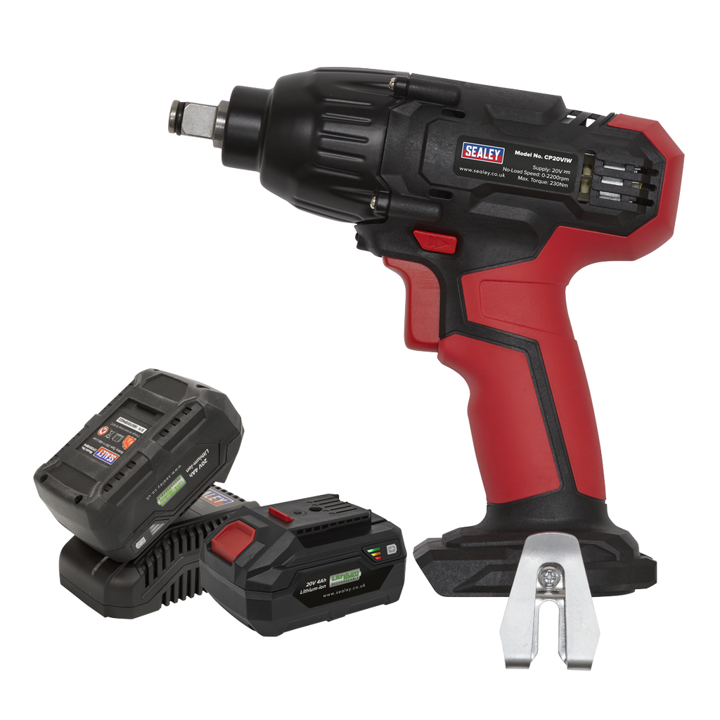SV20 Series 1/2"Sq Drive Impact Wrench Kit 20V 4Ah - 2 Batteries CP20VIWKIT